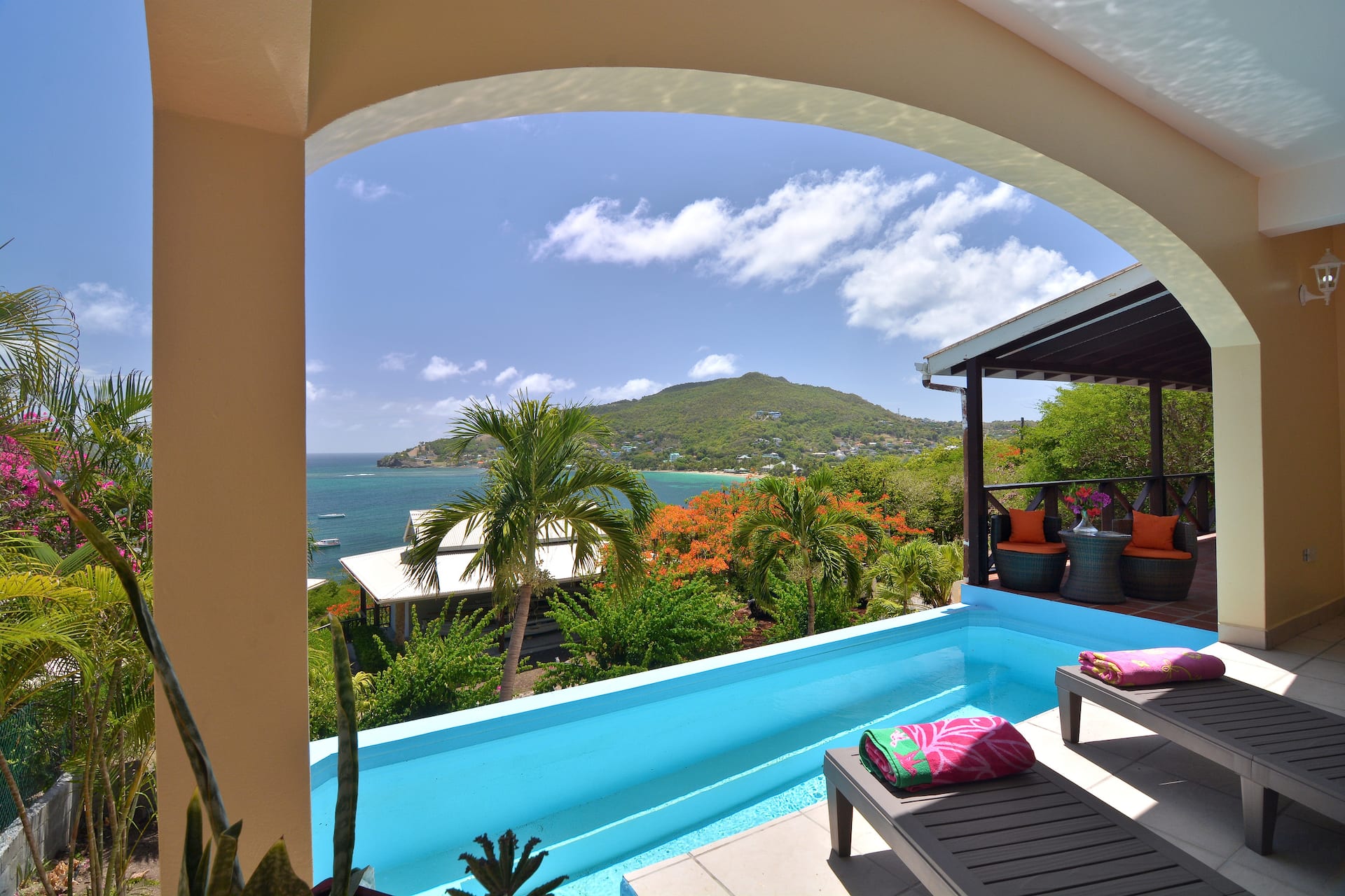 Private Pool Private pool with arch framing Friendship Bay