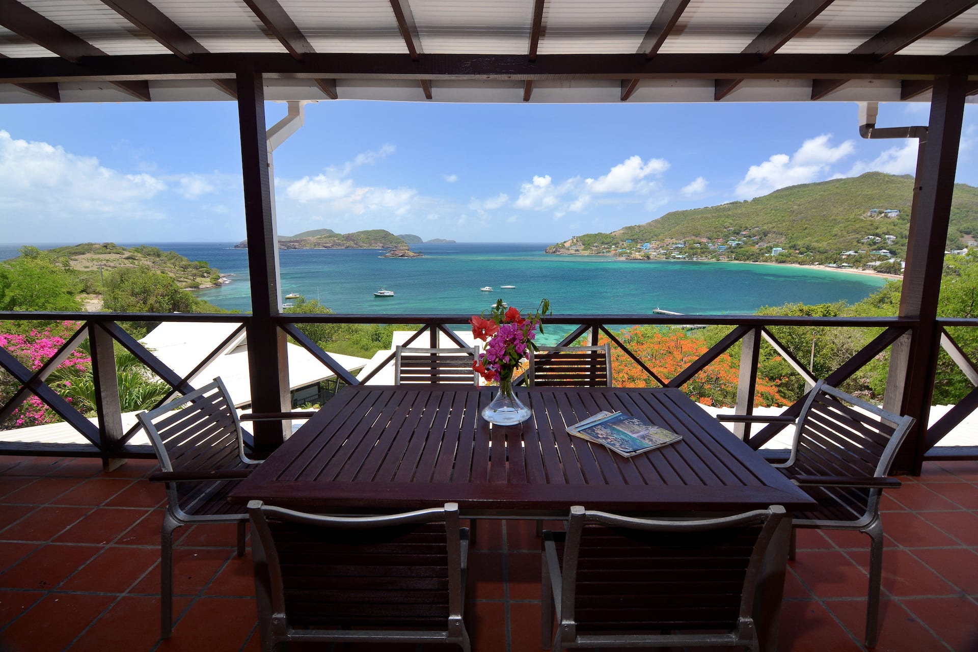 Caribbean Sea View Turquoise Caribbean sea view from Villa Marisol balcony